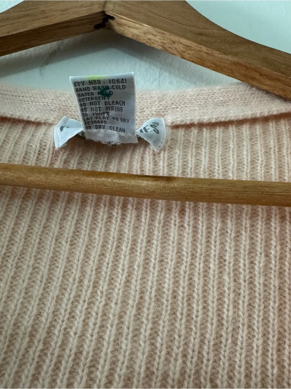 Vtg Victoria Jones Cardigan Sweater L Pink Lambswool Button Up Coquette Office - Picture 7 of 7